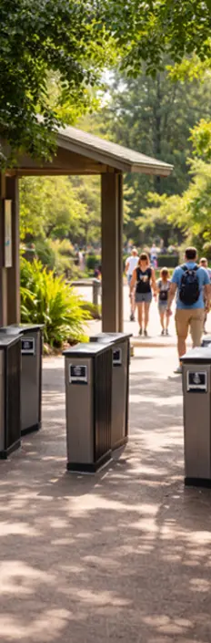 Staff managing ticketing and entry at a leisure venue