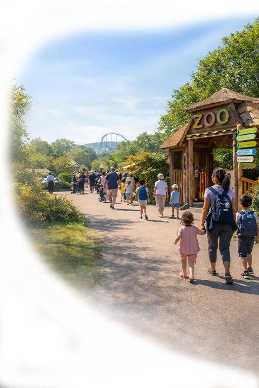 Visitors entering a family-friendly leisure venue